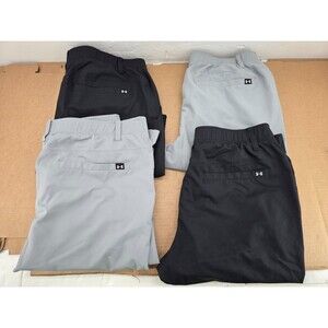 Under Armour Drive Pants Mens Black Gray  Stretch Golf Performance 1364407 36